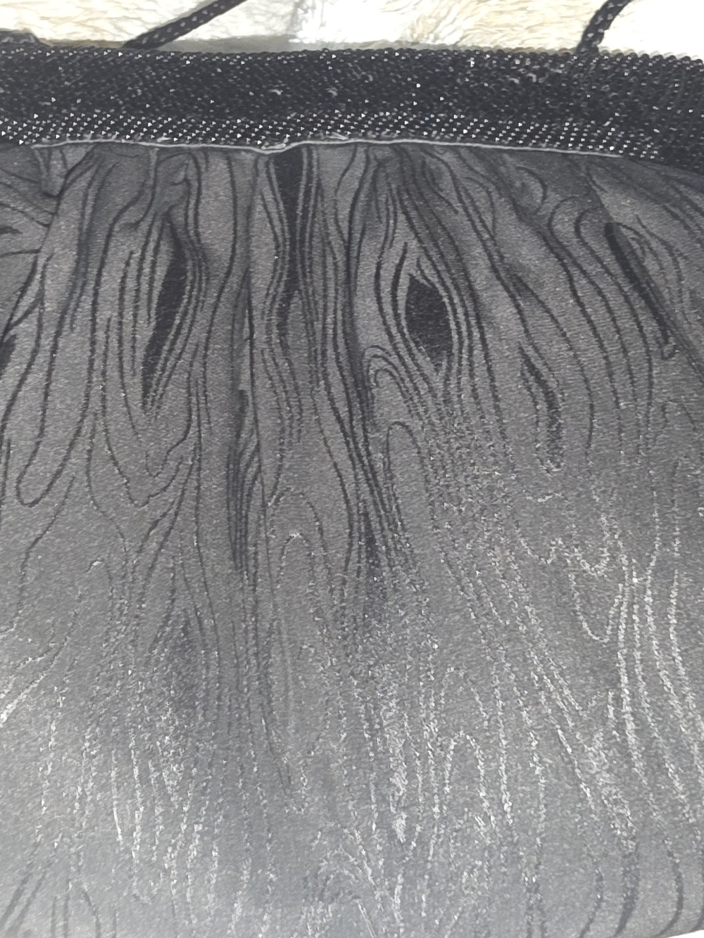 Black Evening Drawstring Shoulder Bag - Picture 4 of 6